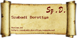 Szabadi Dorottya névjegykártya